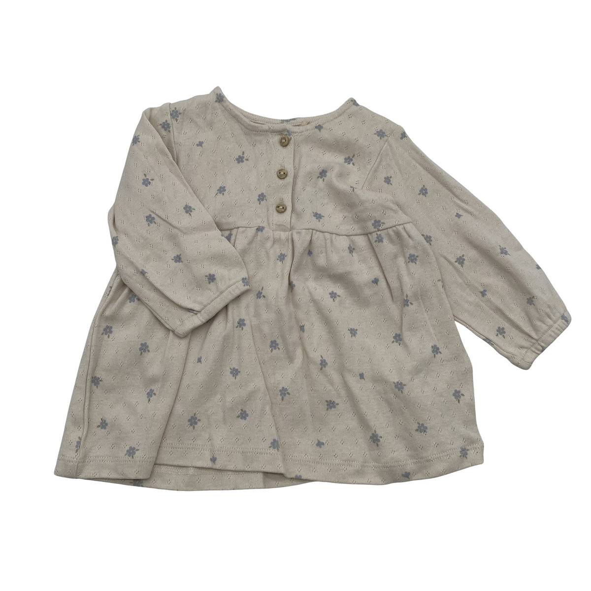 Tyttöjen Lindex - Trikoomekko, koko 62 - 68 - Beige (1)