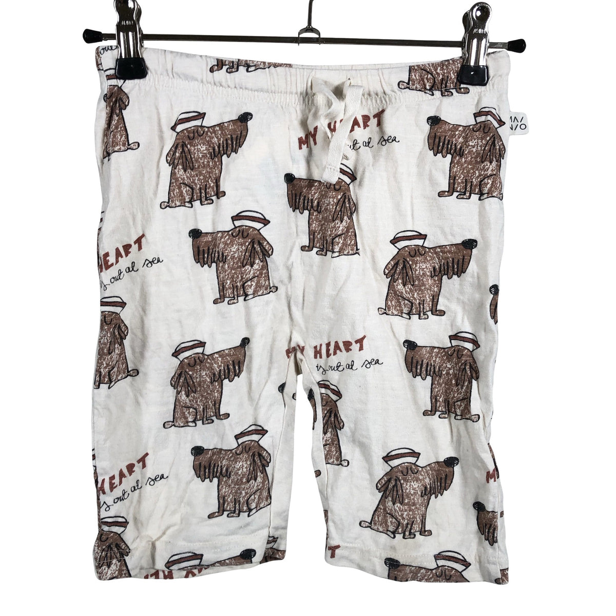 Unisex Mainio - Trikooshortsit, koko 122 - 128 - Luonnonvalkoinen (1)