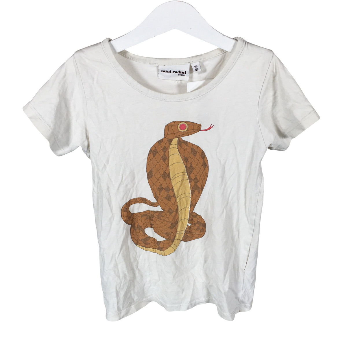 Unisex Mini Rodini - T-paita, koko 116 - 122 - Luonnonvalkoinen (1)