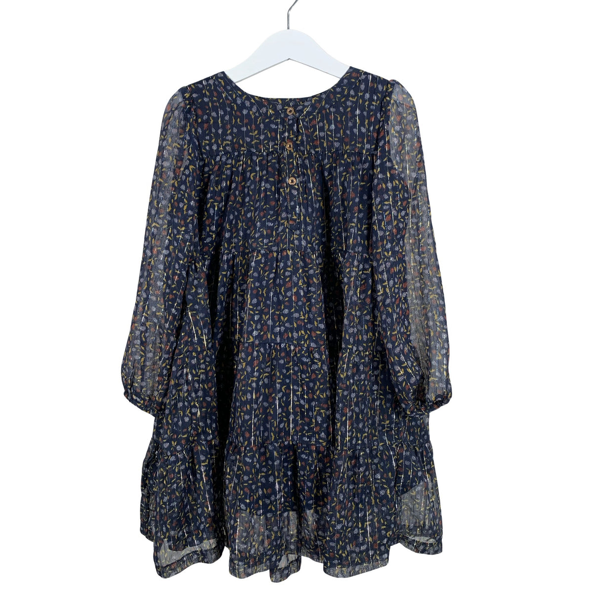 Tyttöjen POMPdeLUX - Sifonkimekko, koko 110 - 116 - Sininen (1)