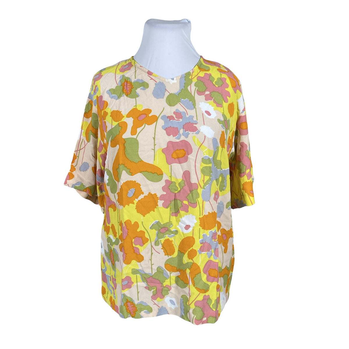 Naisten Marimekko - Lyhythihainen pusero, koko 44 - Beige (1)