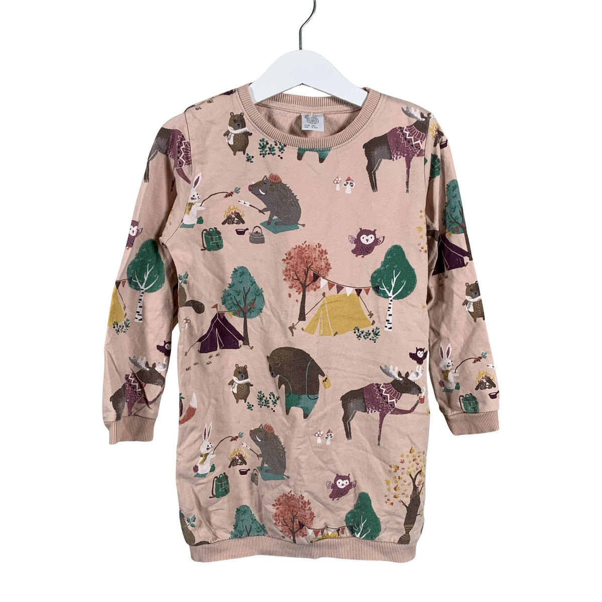 Tyttöjen Lindex - Collegemekko, koko 110 - 116 - Vaaleanpunainen (1)