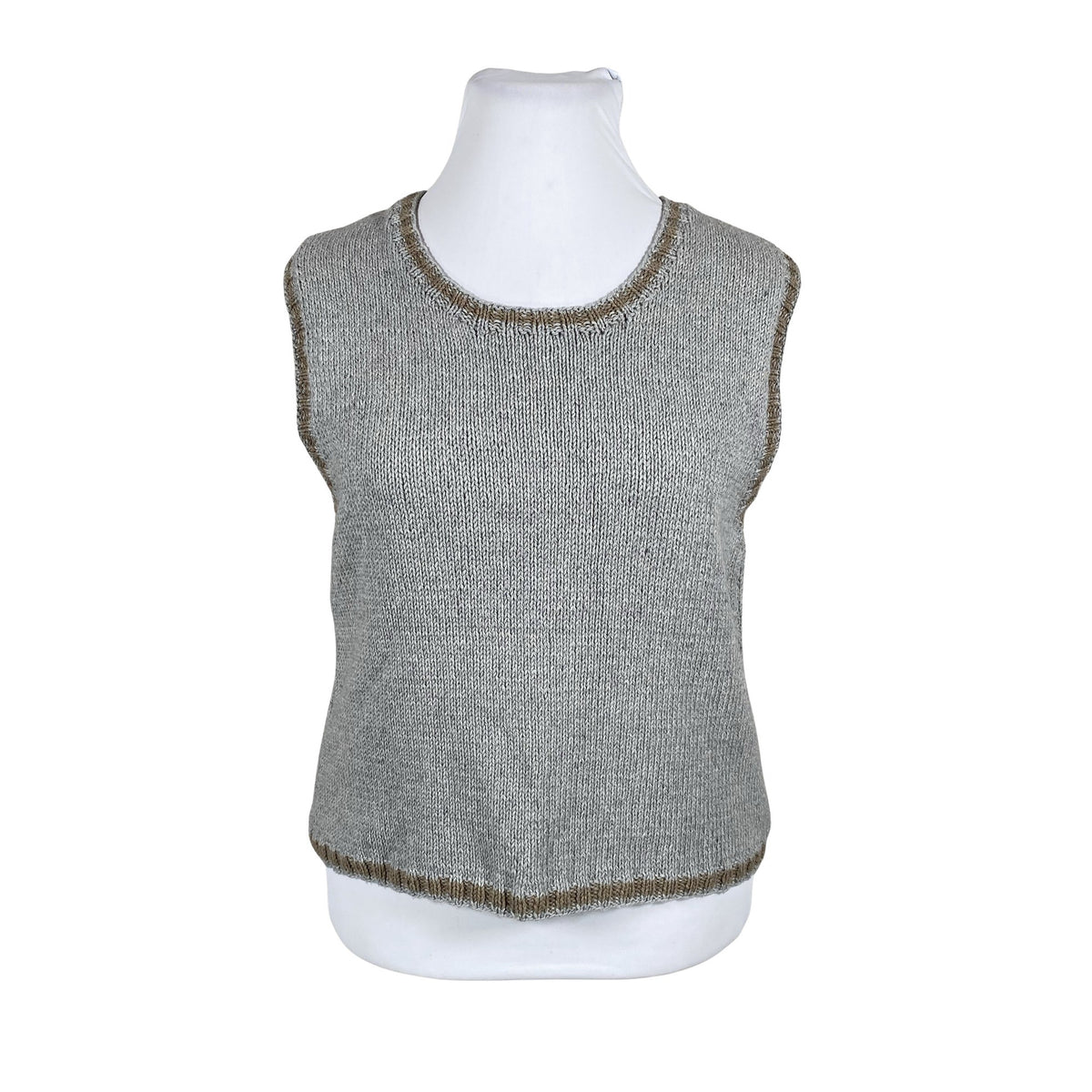 Naisten Handmade - Neuleliivi, koko 42 - Harmaa (1)