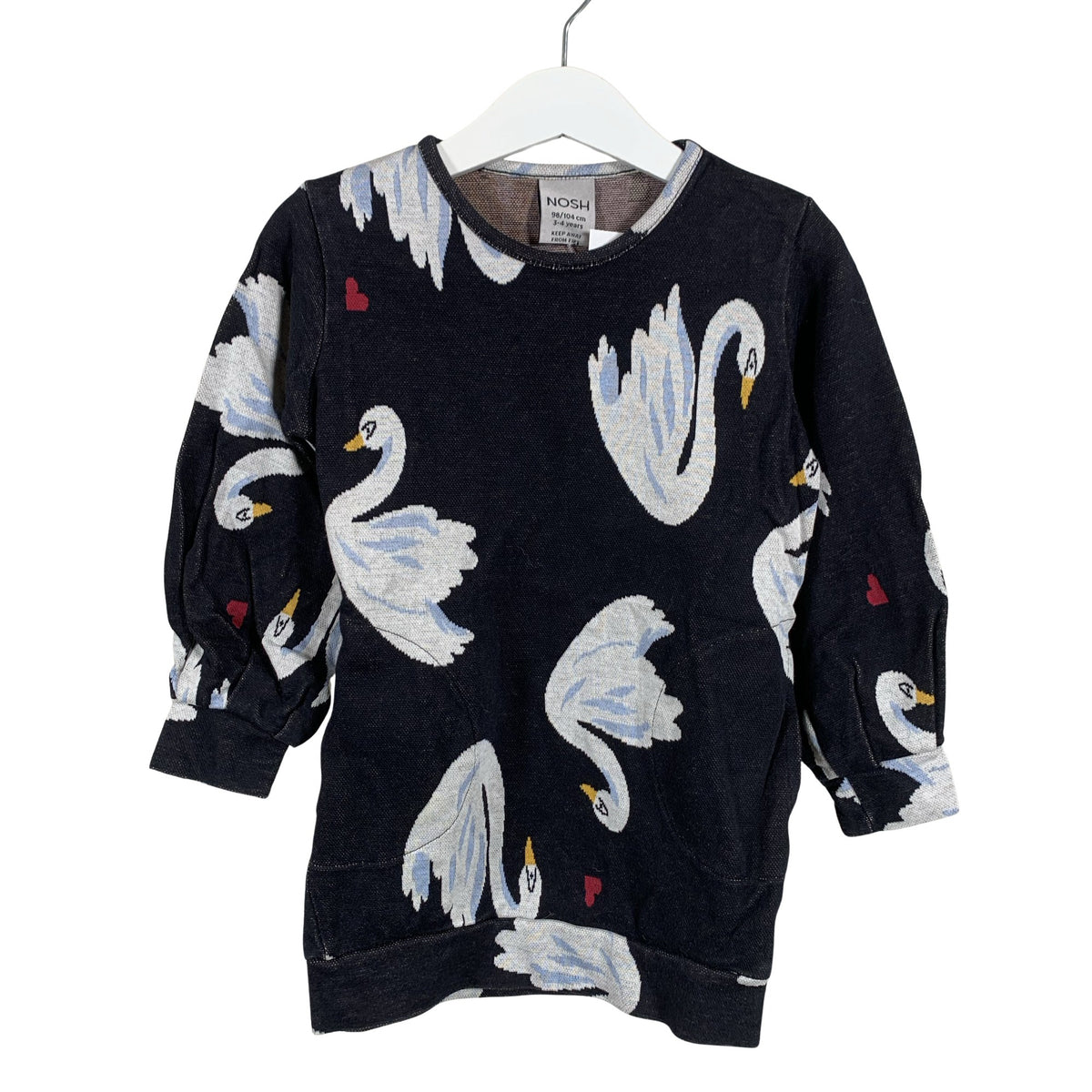 Unisex NOSH - Collegepaita, koko 98 - 104 - Musta (1)
