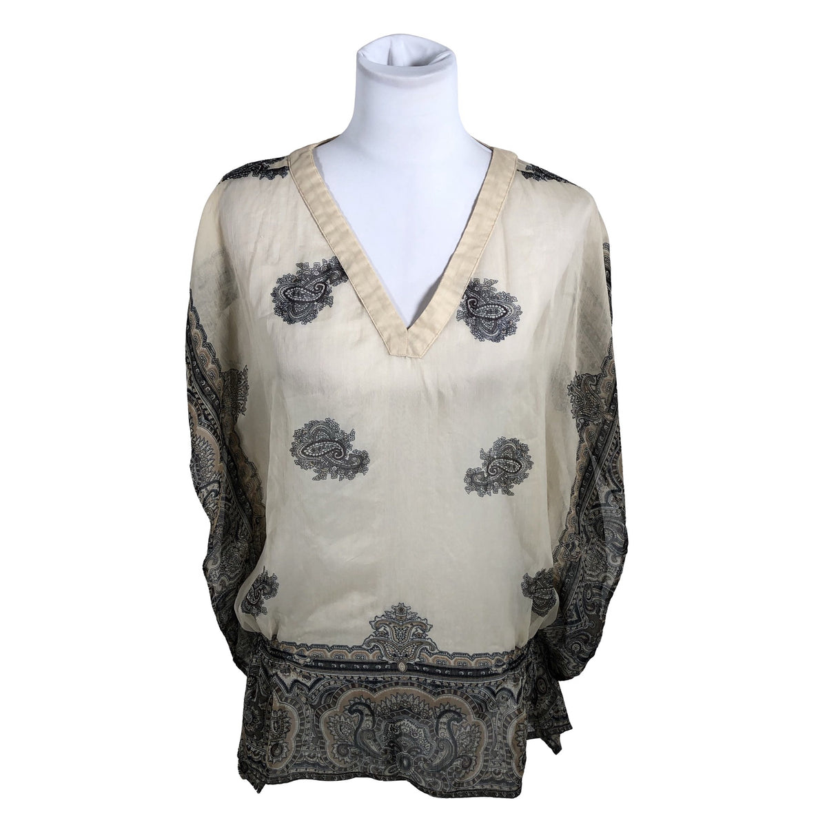 Naisten Fransa - Lyhythihainen pusero, koko 38 - Beige (1)
