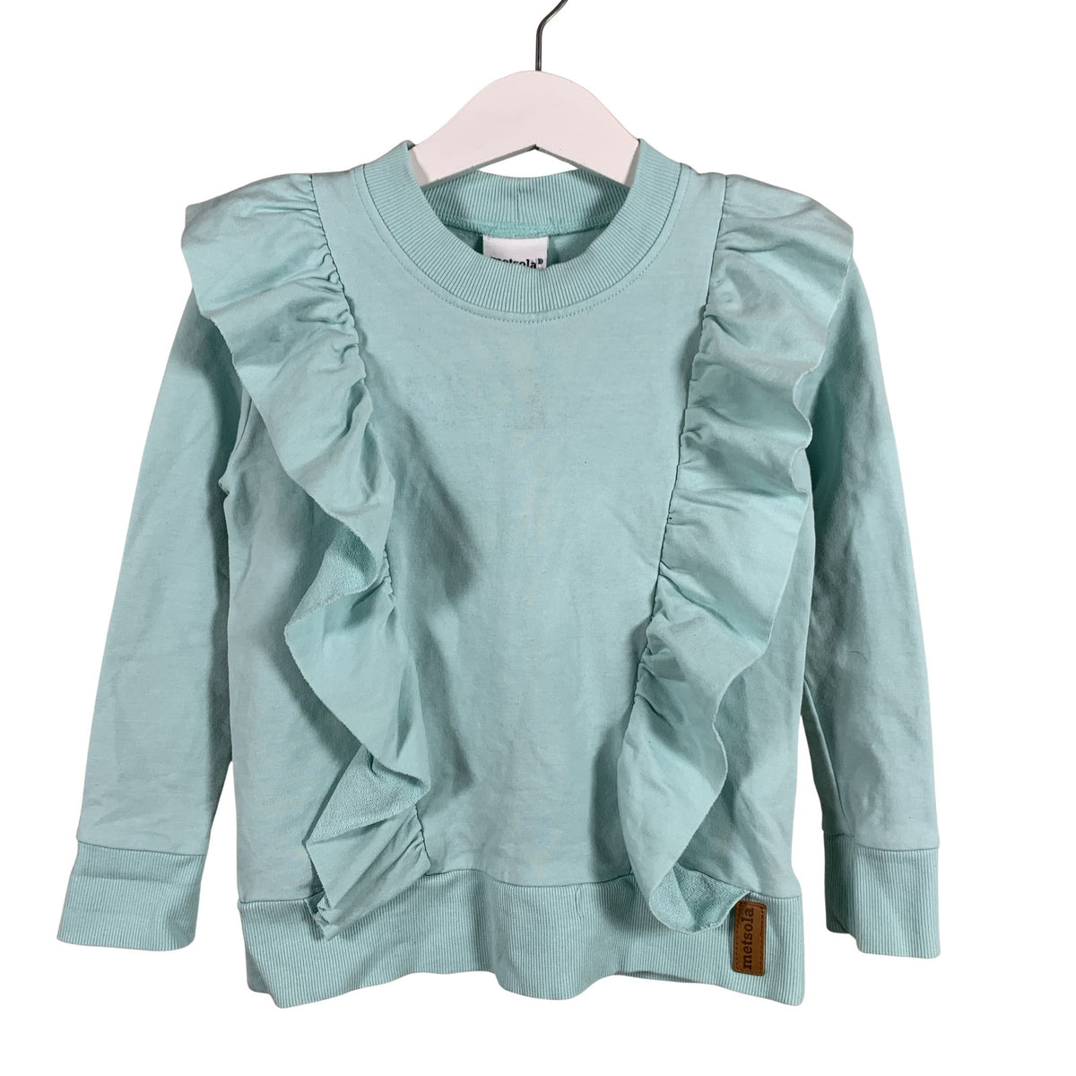Tyttöjen Metsola - Collegepaita, koko 98 - 104 - Turkoosi (1)