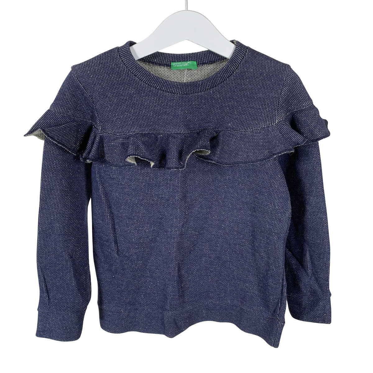 Tyttöjen Benetton - Collegepaita, koko 104 - 110 - Sininen (1)