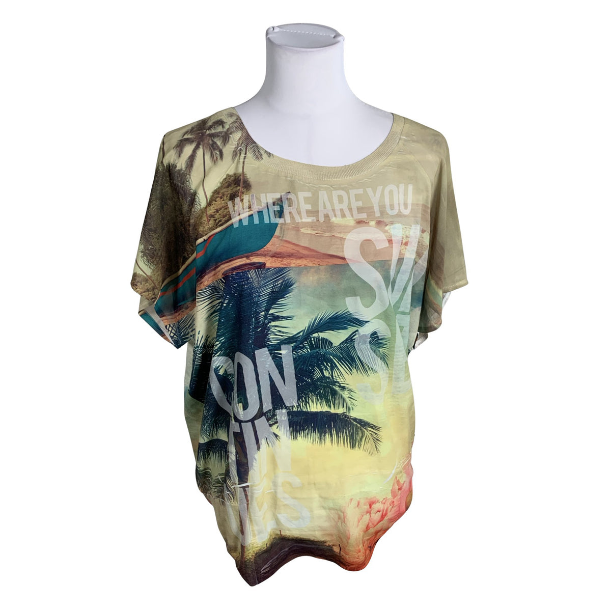 Naisten Love2Wait - Lyhythihainen pusero, koko 40 - Beige (1)