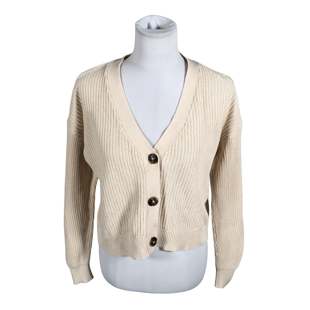 Naisten Selected - Neuletakki, koko 38 - Beige (1)