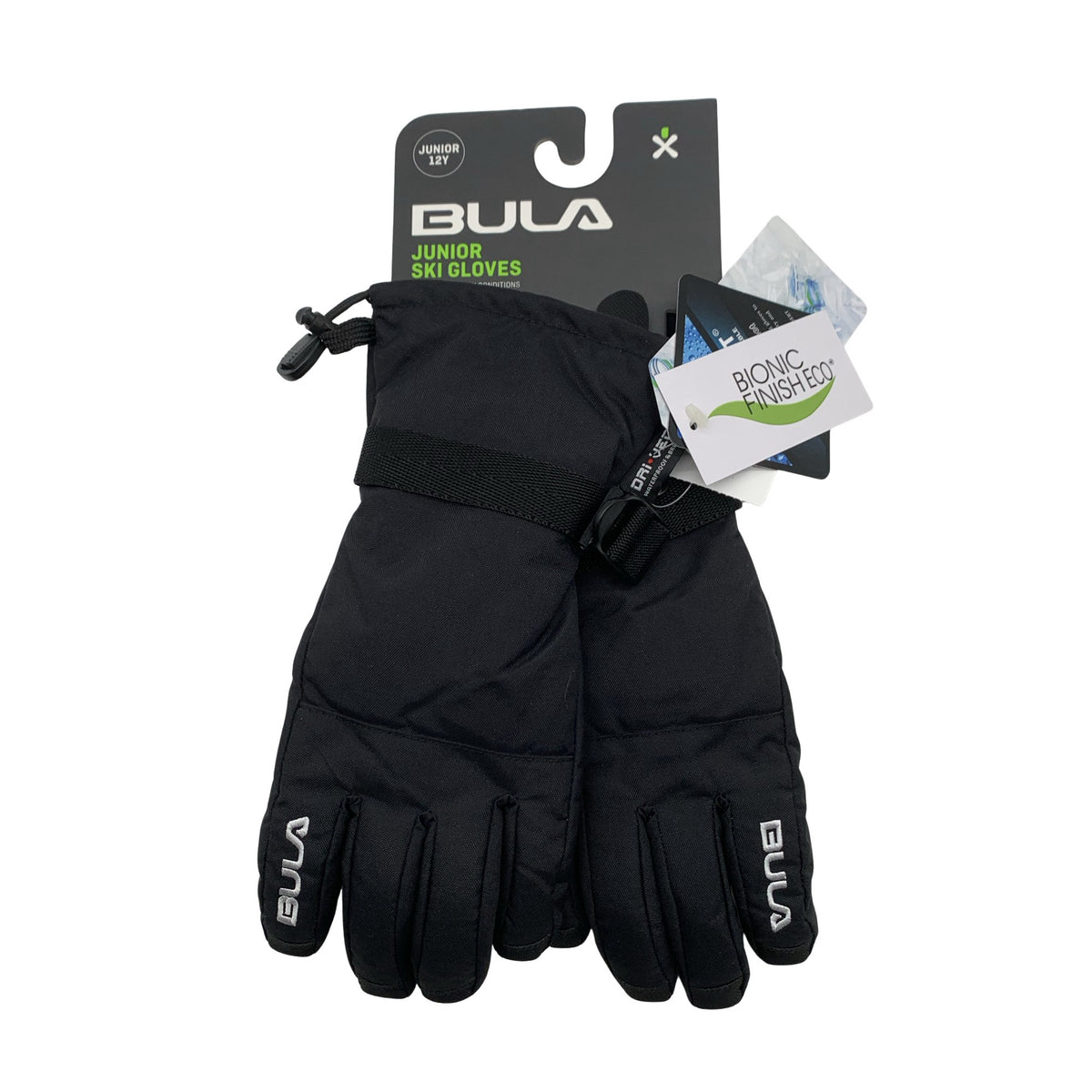 Unisex Bula - Talvihanskat, koko 8 - 12 vuotta - Musta (1)