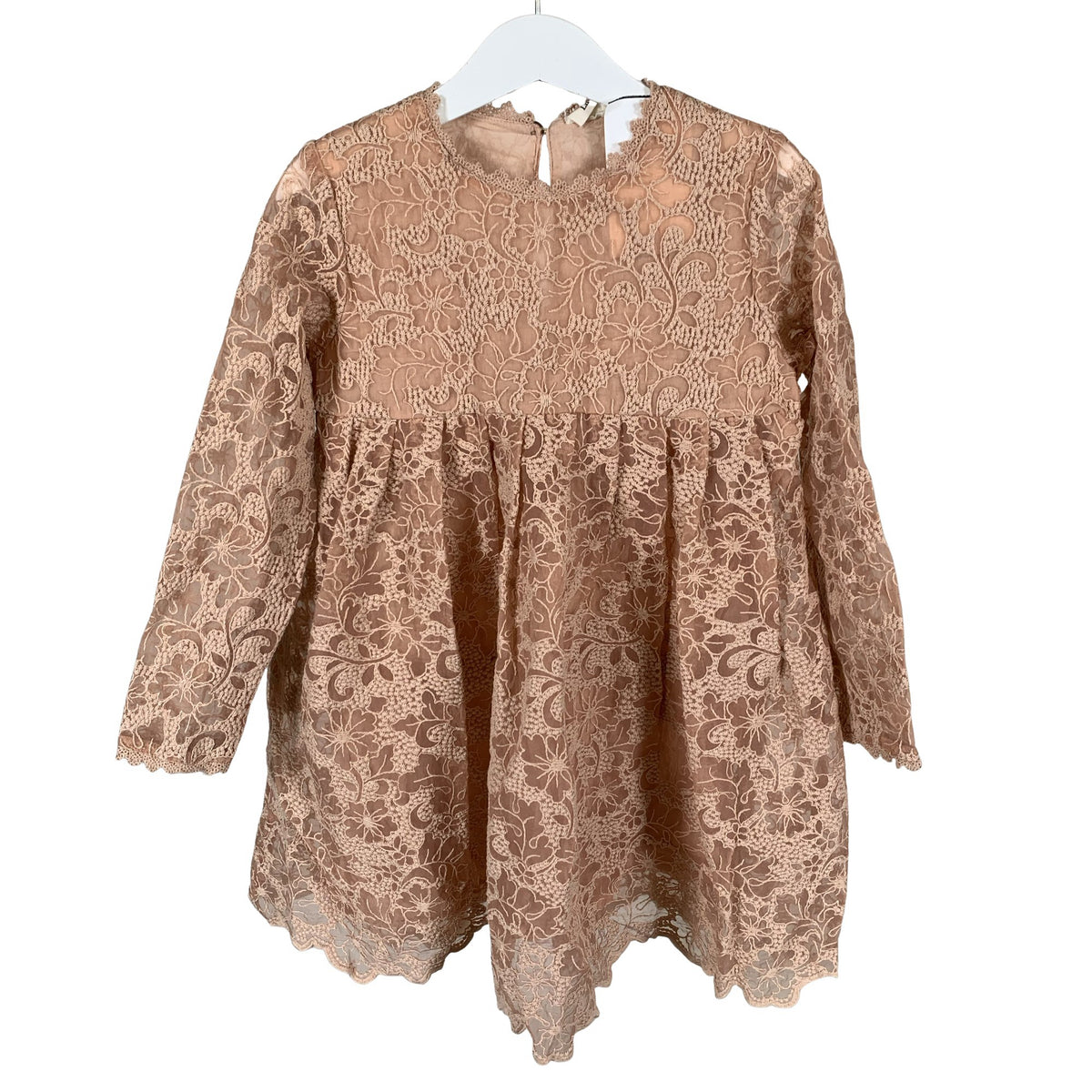 Tyttöjen Lil ´Atelier - Juhlamekko, koko 116 - 122 - Beige (1)