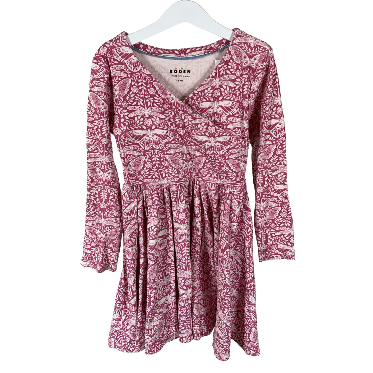Tyttöjen Boden - Trikoomekko, koko 122 - 128 - Pinkki (1)