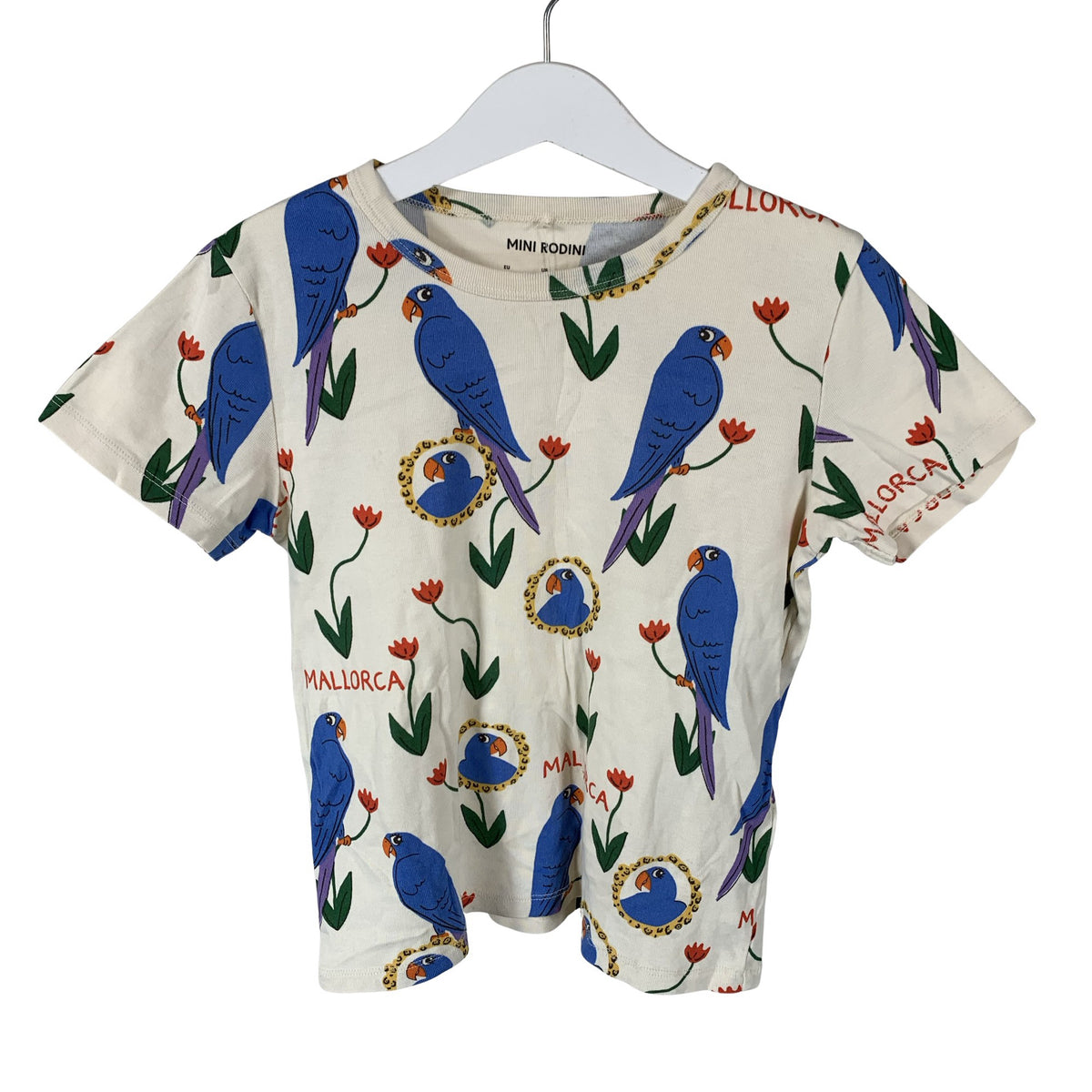 Unisex Mini Rodini - T-paita, koko 128 - 134 - Beige (1)
