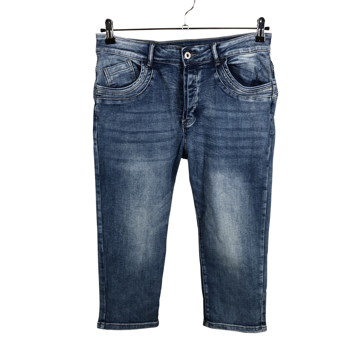 Naisten Perfect Jeans - Farkkucaprit, koko 42 - Sininen (1)