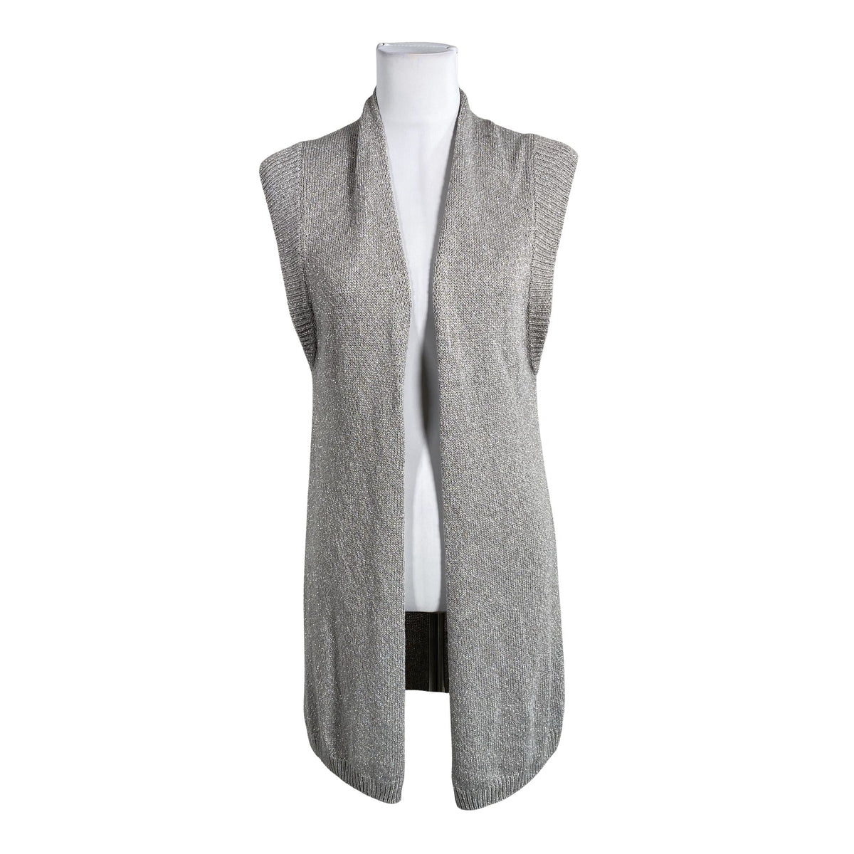 Naisten Massimo Dutti - Neuleliivi, koko 36 - Hopea (1)