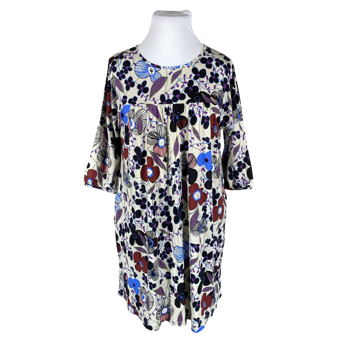 Naisten Marimekko - Trikoomekko, koko 42 - Beige (1)