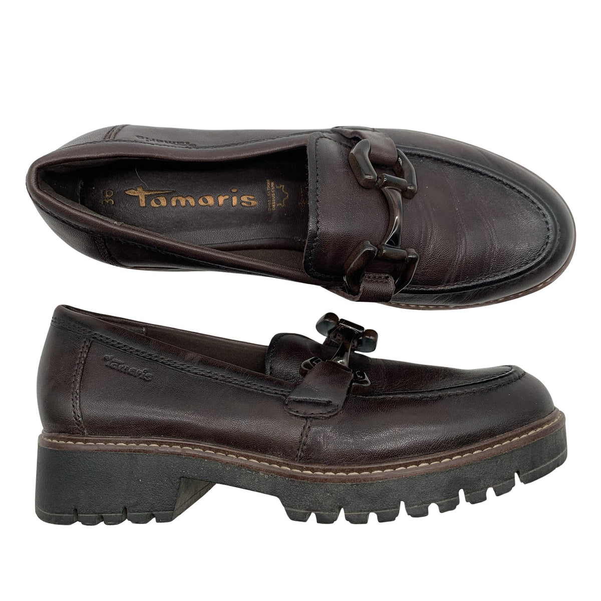Naisten Tamaris - Loaferit, koko 36 - Ruskea (1)