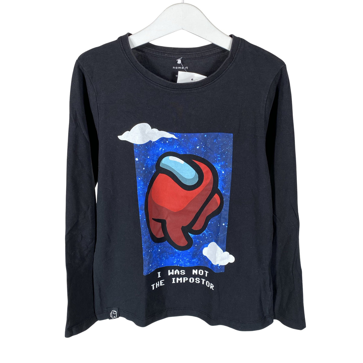 Unisex Name It - Trikoopaita, koko 122 - 128 - Musta (1)