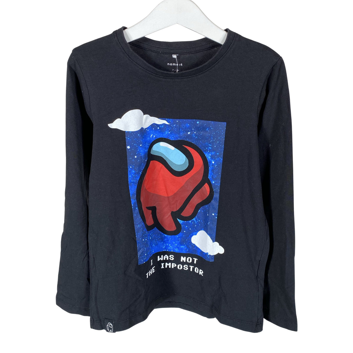 Unisex Name It - Trikoopaita, koko 122 - 128 - Musta (1)