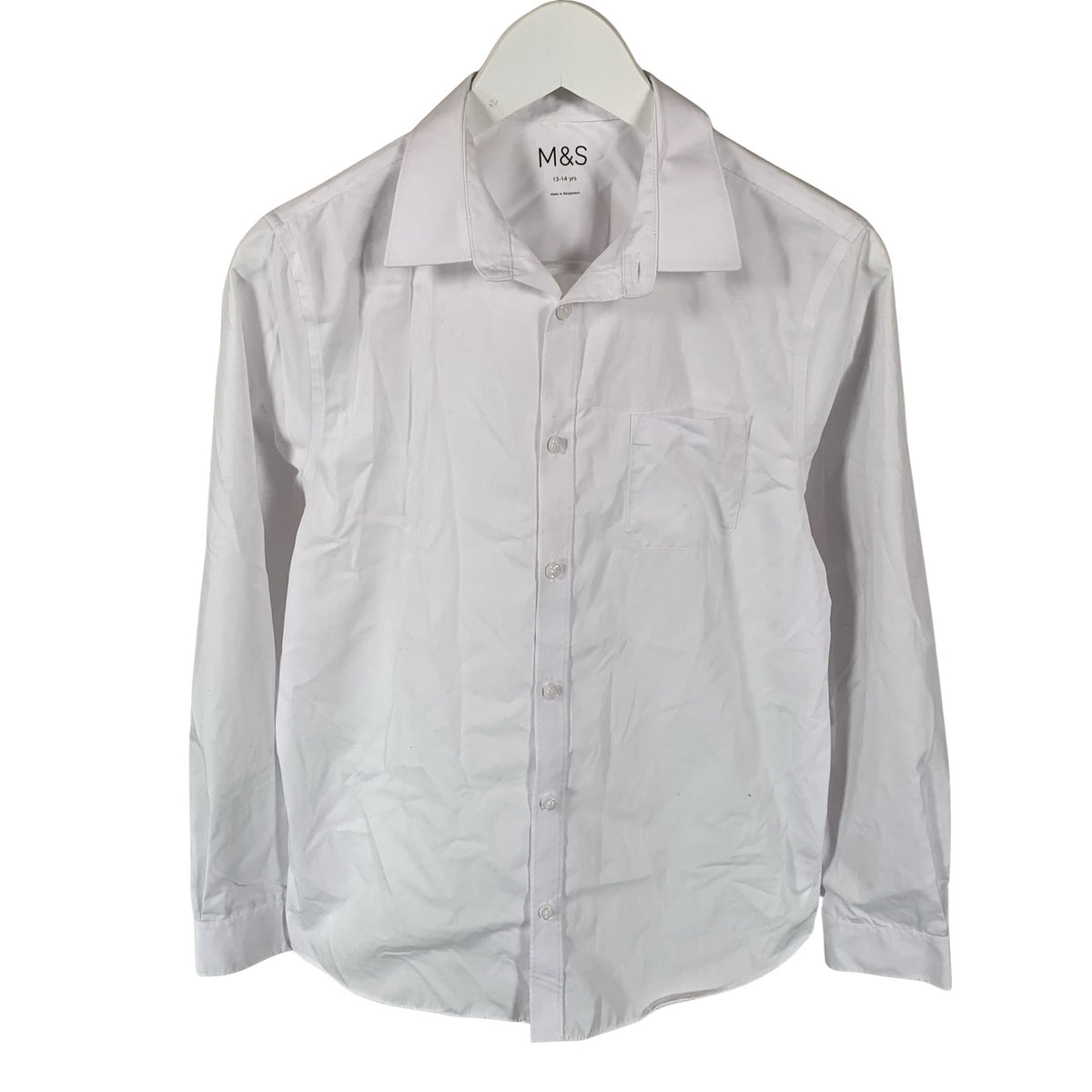 Poikien Marks&Spencer - Kauluspaita, koko 164 - 170 - Valkoinen (1)