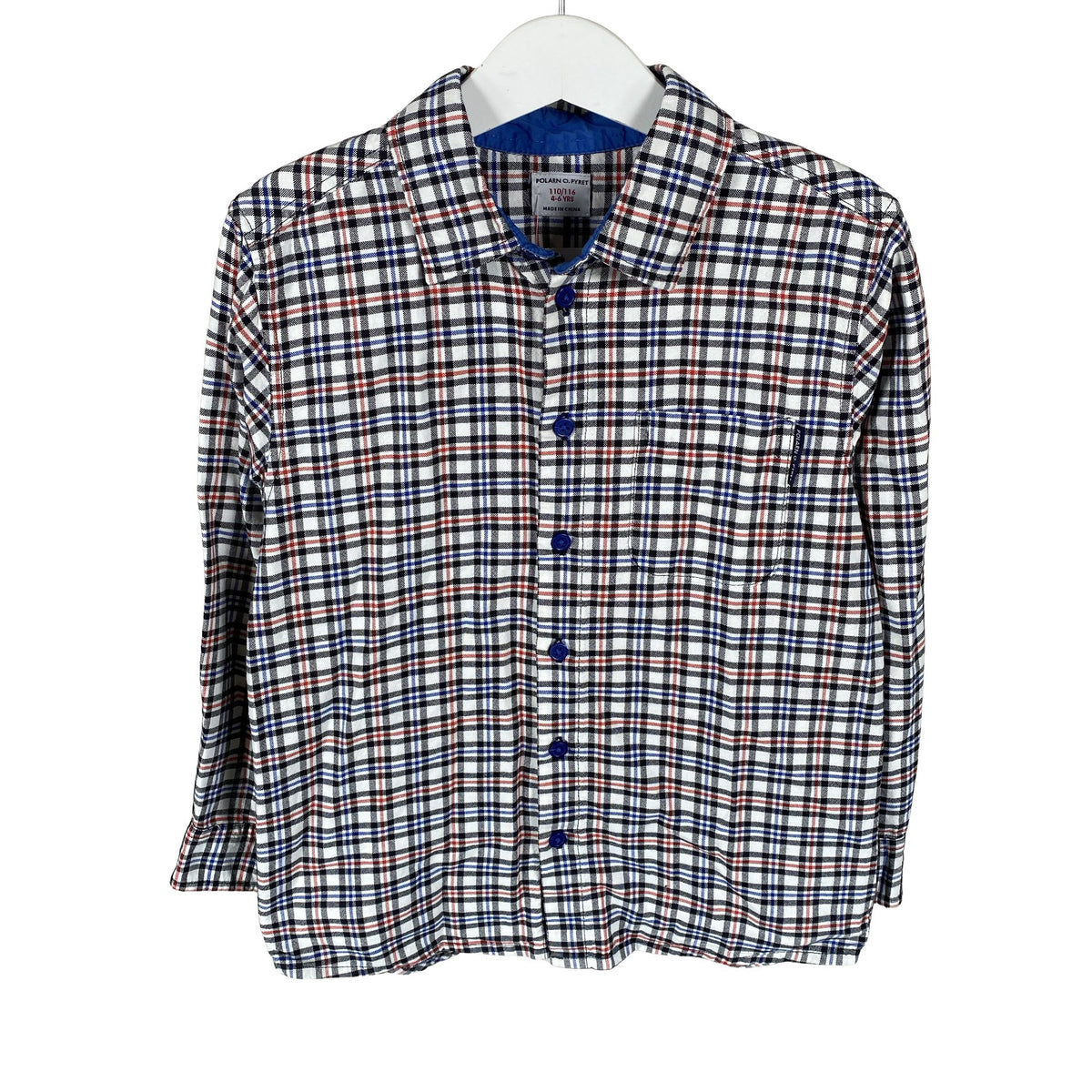 Unisex Polarn O. Pyret - Kauluspaita, koko 110 - 116 - Sininen (1)