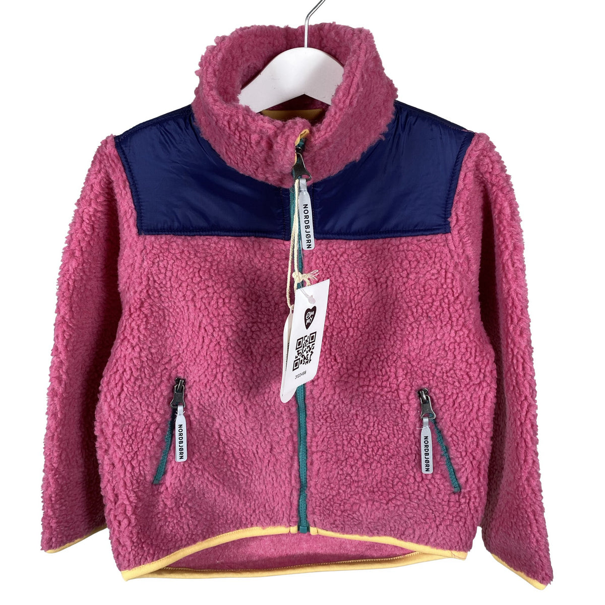 Tyttöjen Nordbjørn - Fleecetakki, koko 110 - 116 - Pinkki (1)