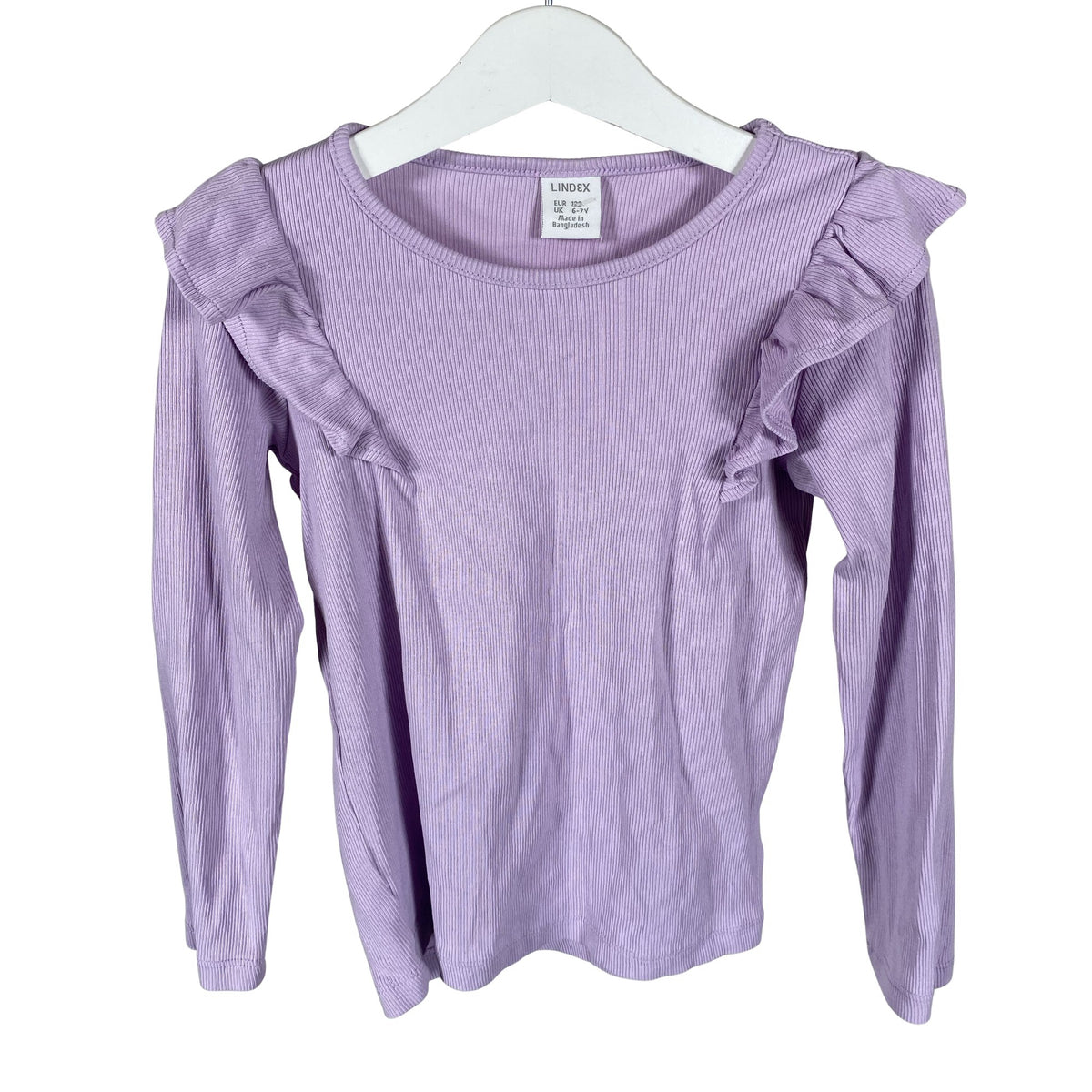 Tyttöjen Lindex - Trikoopaita, koko 116 - 122 - Violetti (1)