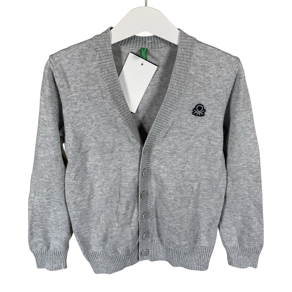 Unisex Benetton - Neuletakki, koko 116 - 122 - Harmaa (1)