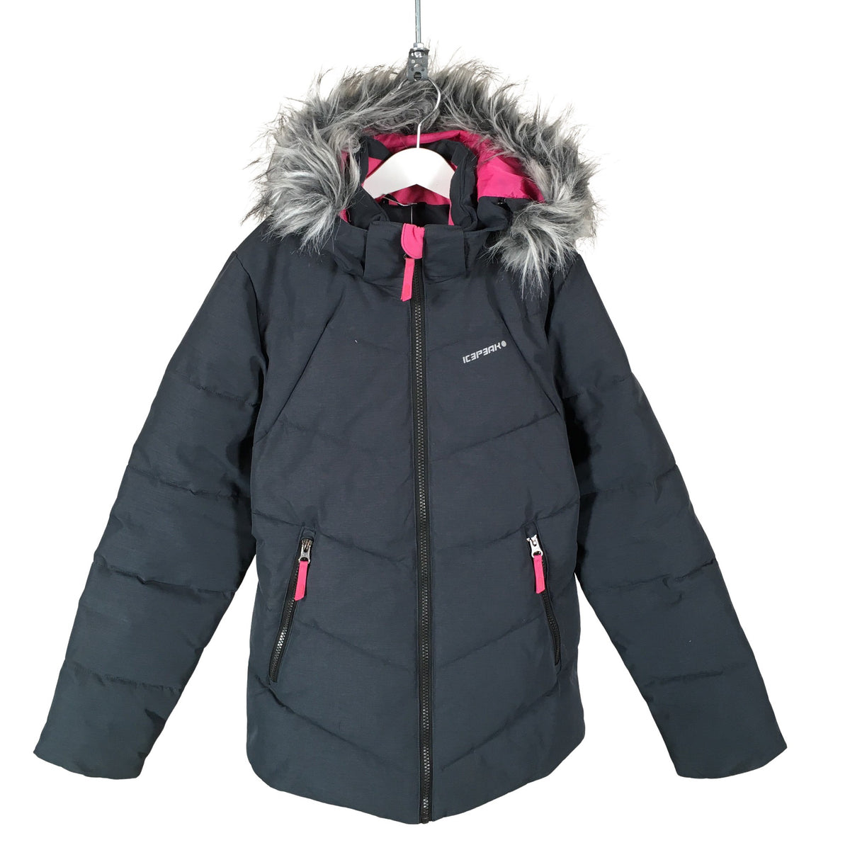 Tyttöjen Icepeak - Toppatakki, koko 146 - 152 - Harmaa (1)