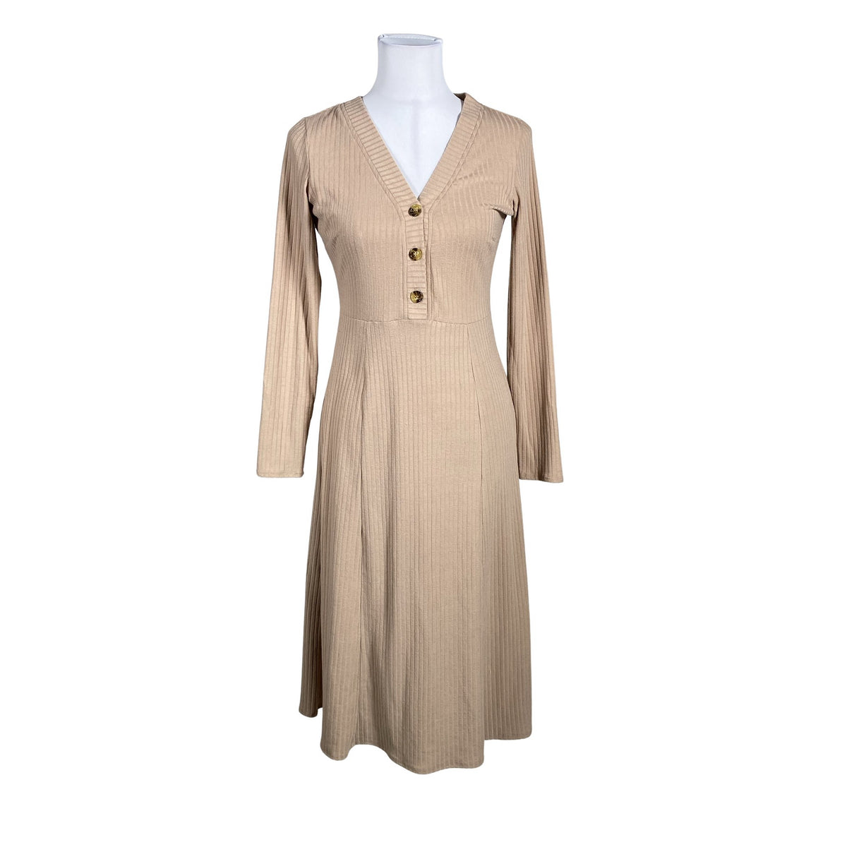 Naisten Dorothy Perkins - Trikoomekko, koko 36 - Beige (1)