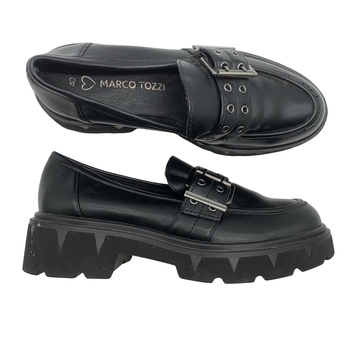 Naisten Marco Tozzi - Loaferit, koko 40 - Musta (1)