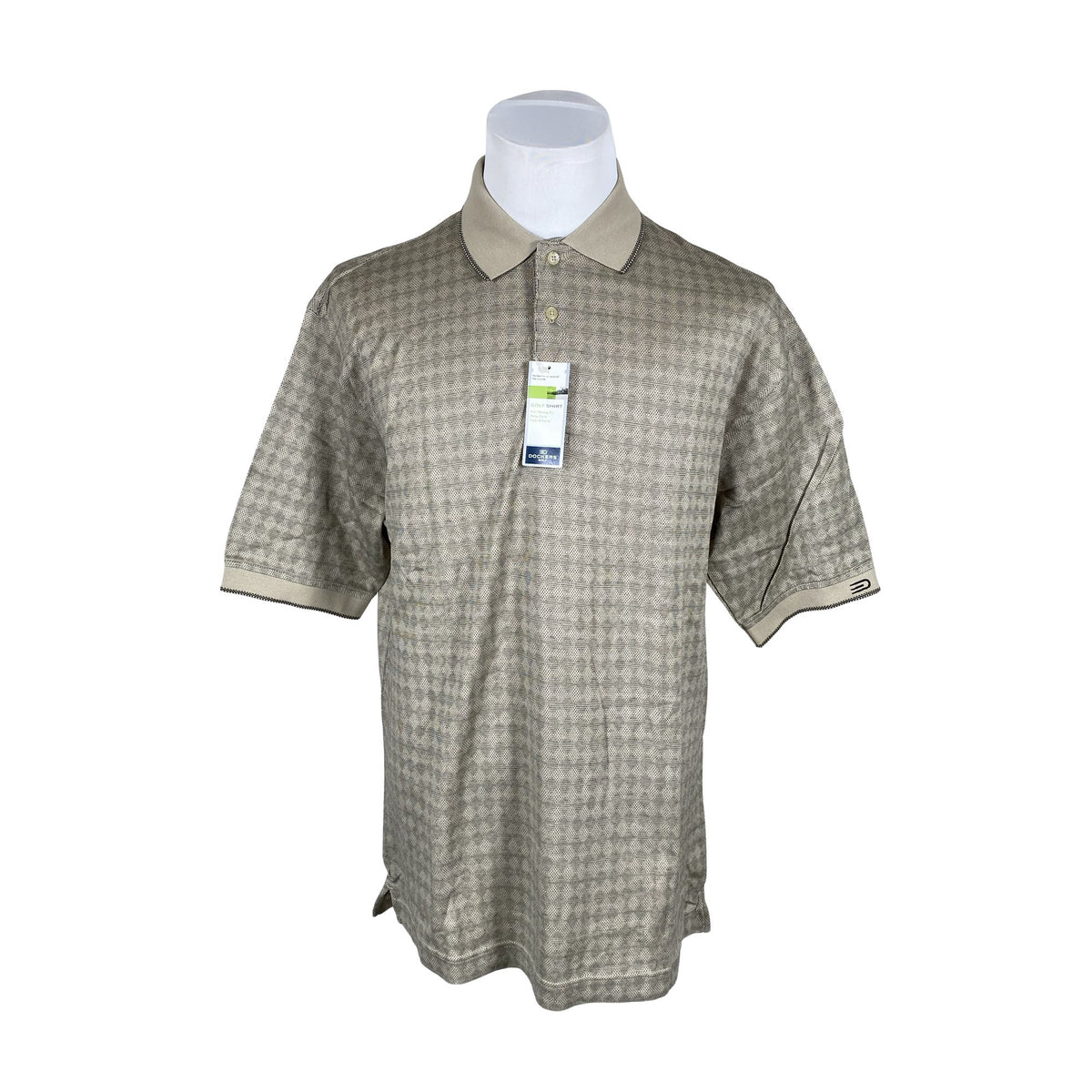 Miesten Dockers - Urheilupaita, lyhyet hihat, koko M - Beige (1)