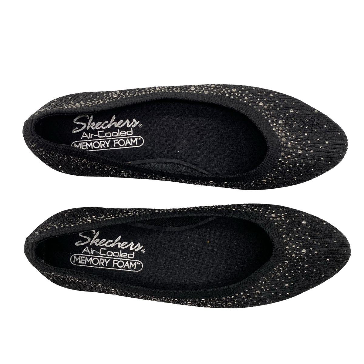 Naisten Skechers - Ballerinat, koko 38 - Musta (1)