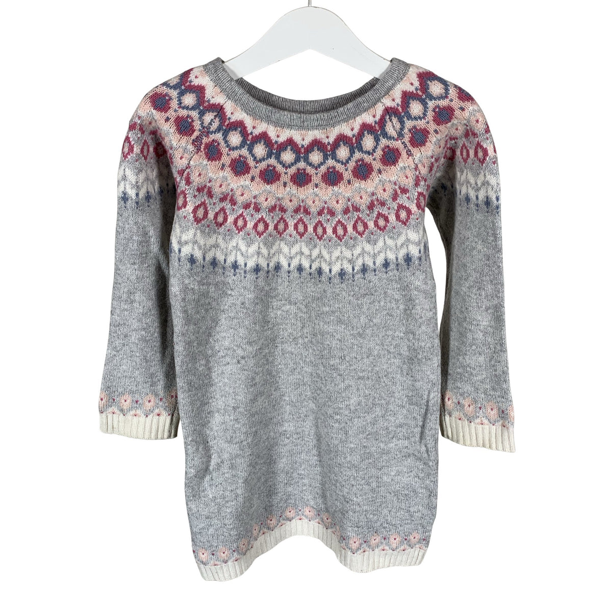 Tyttöjen Lindex - Neulemekko, koko 98 - 104 - Harmaa (1)
