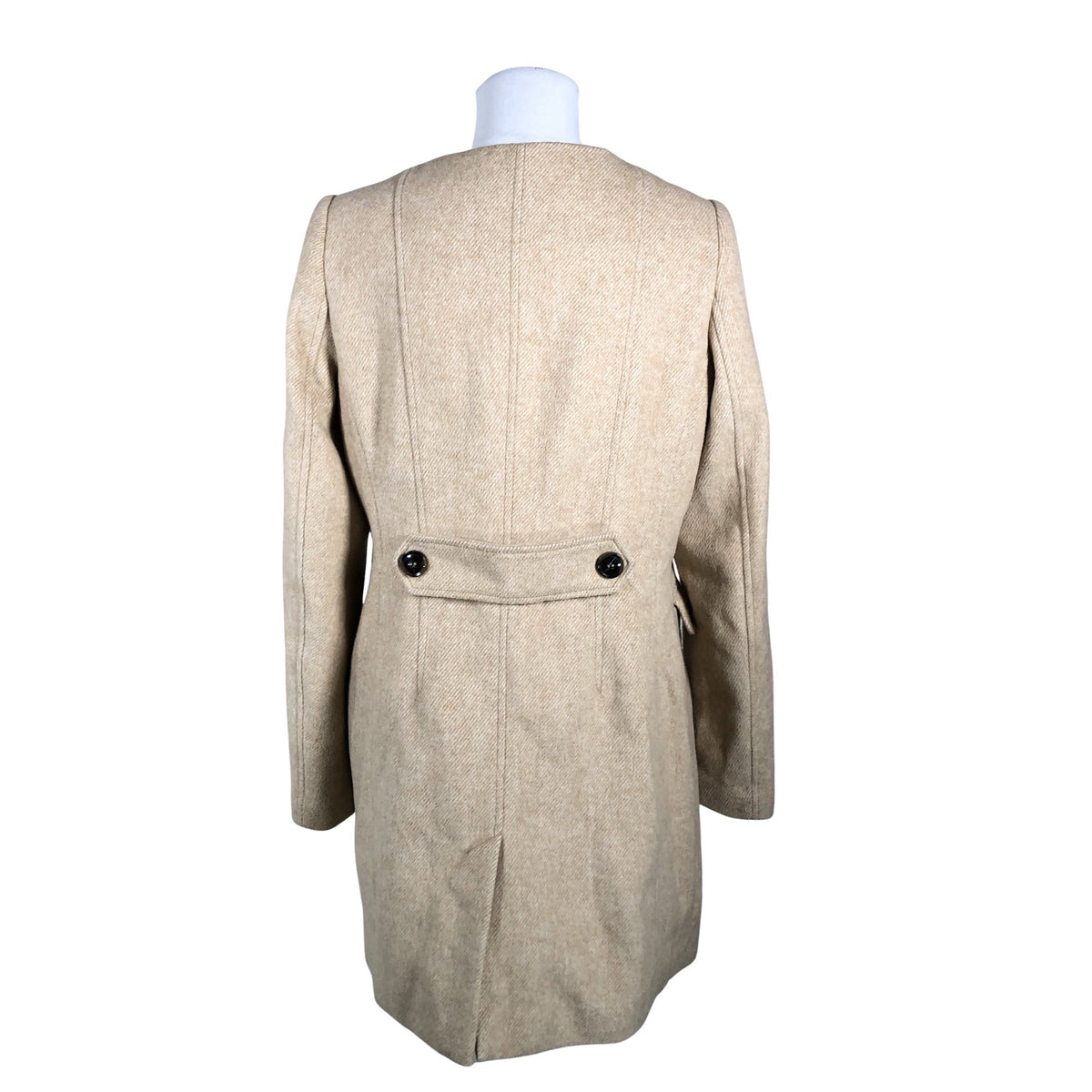 Naisten Esprit - Villakangastakki, koko 40 - Beige (2)
