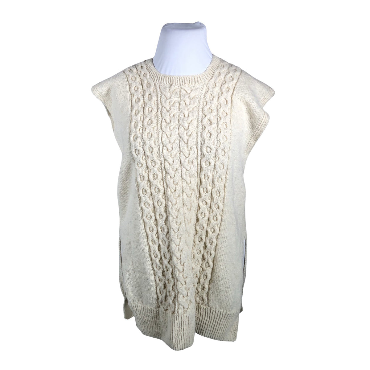 Naisten Handmade - Neuleliivi, koko 42 - Luonnonvalkoinen (1)
