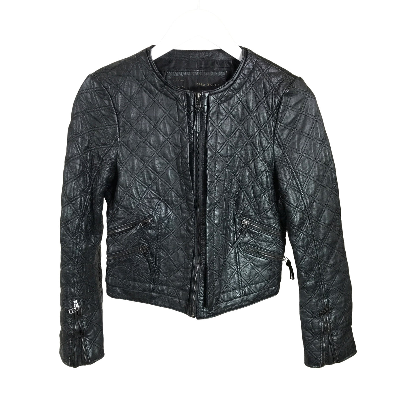 Unisex Zara - Nahkatakki, koko 36 - (1)