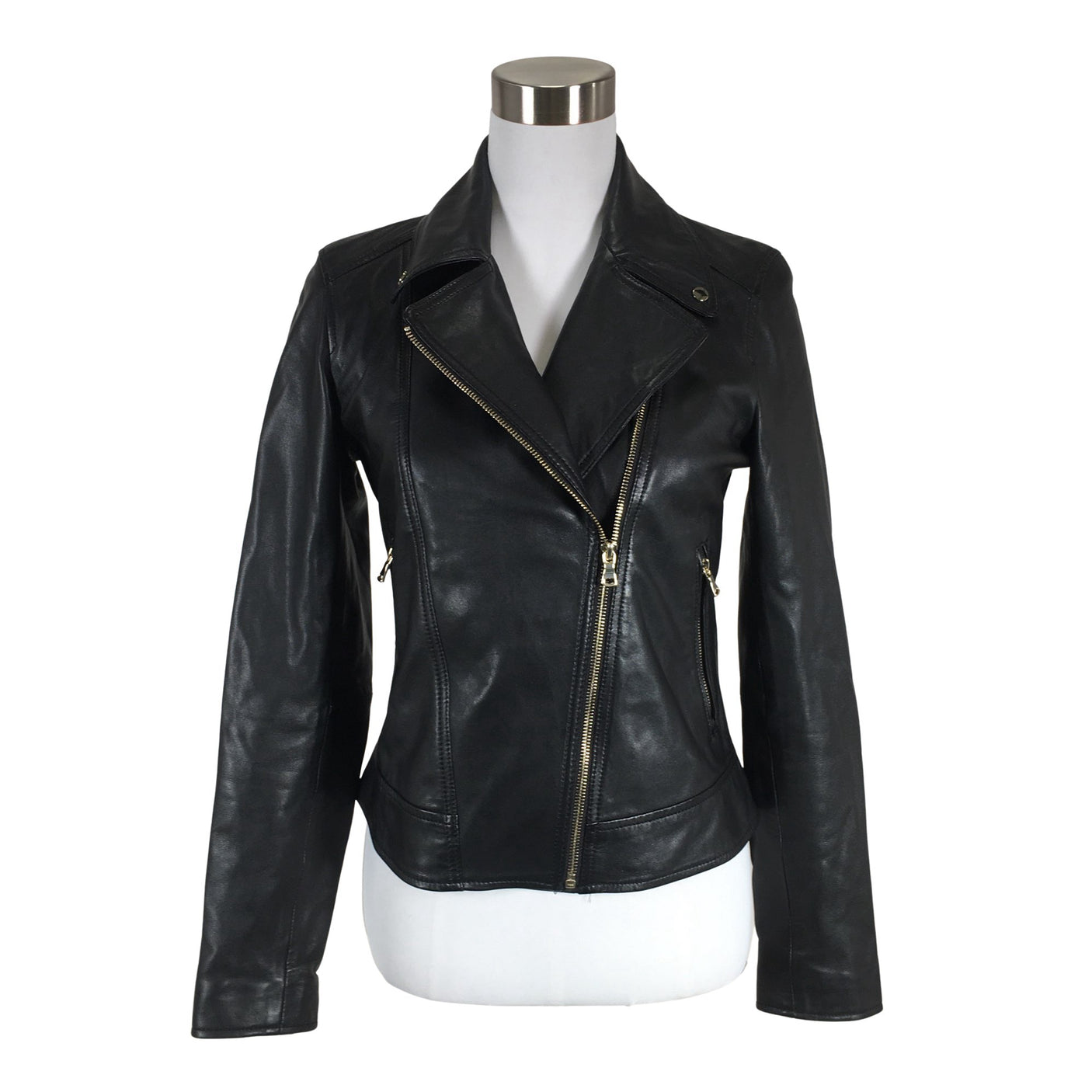 Unisex Massimo Dutti - Nahkatakki, koko 36 - (3)