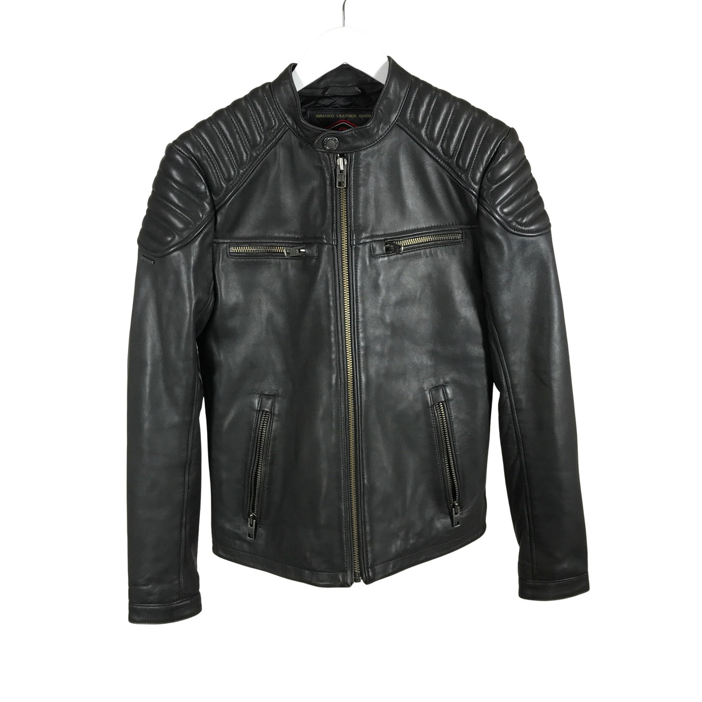 Unisex Superdry - Nahkatakki, koko S - (1)