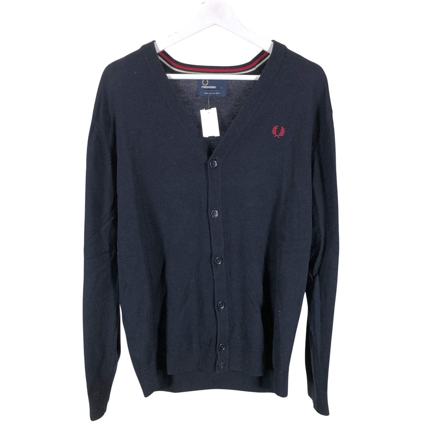 Unisex Fred Perry - Neuletakki, koko L - (1)