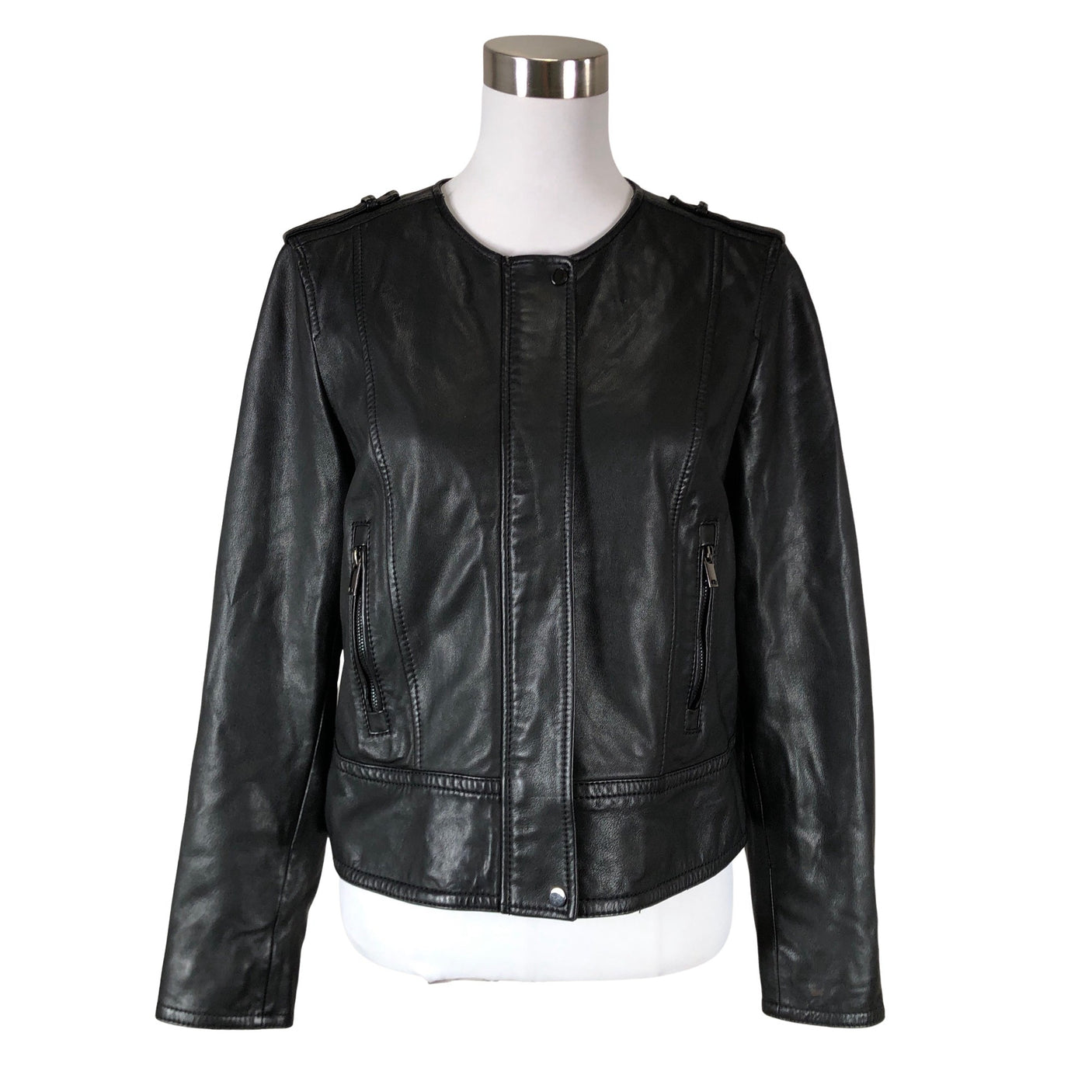Unisex Massimo Dutti - Nahkatakki, koko 40 - (1)
