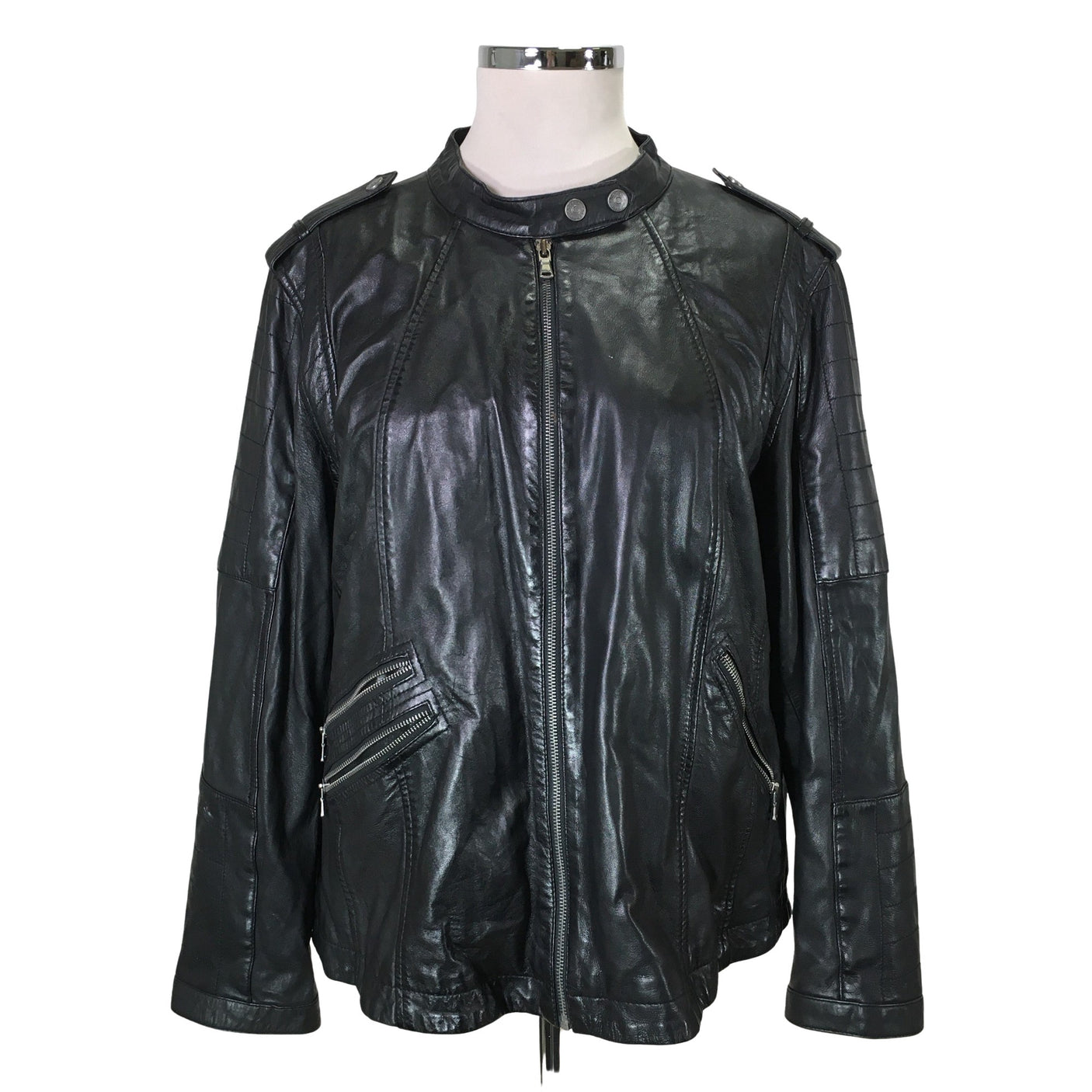 Unisex Sheego - Nahkatakki, koko 50 - (1)