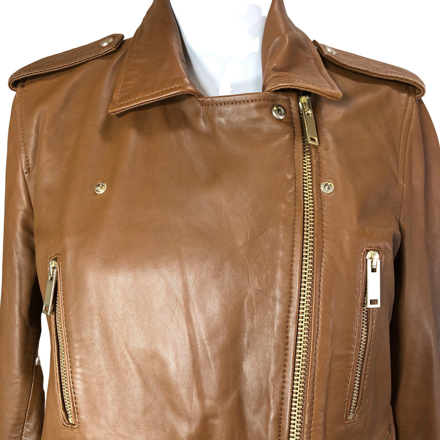 Unisex Massimo Dutti - Nahkatakki, koko 42 - (3)