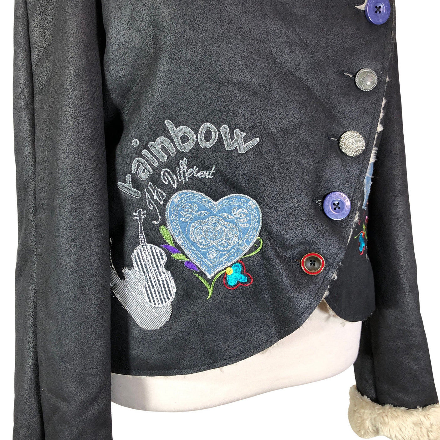 Unisex Desigual - Nahkatakki, koko 46 - (3)
