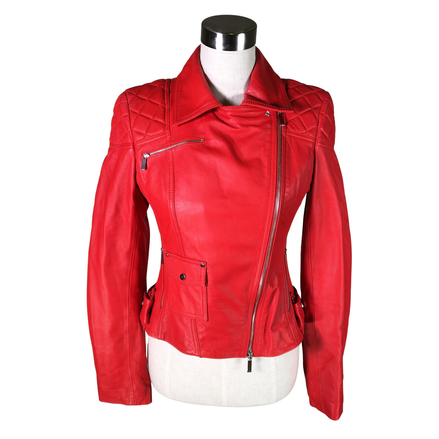 Unisex Karen Millen - Nahkatakki, koko 38 - (3)