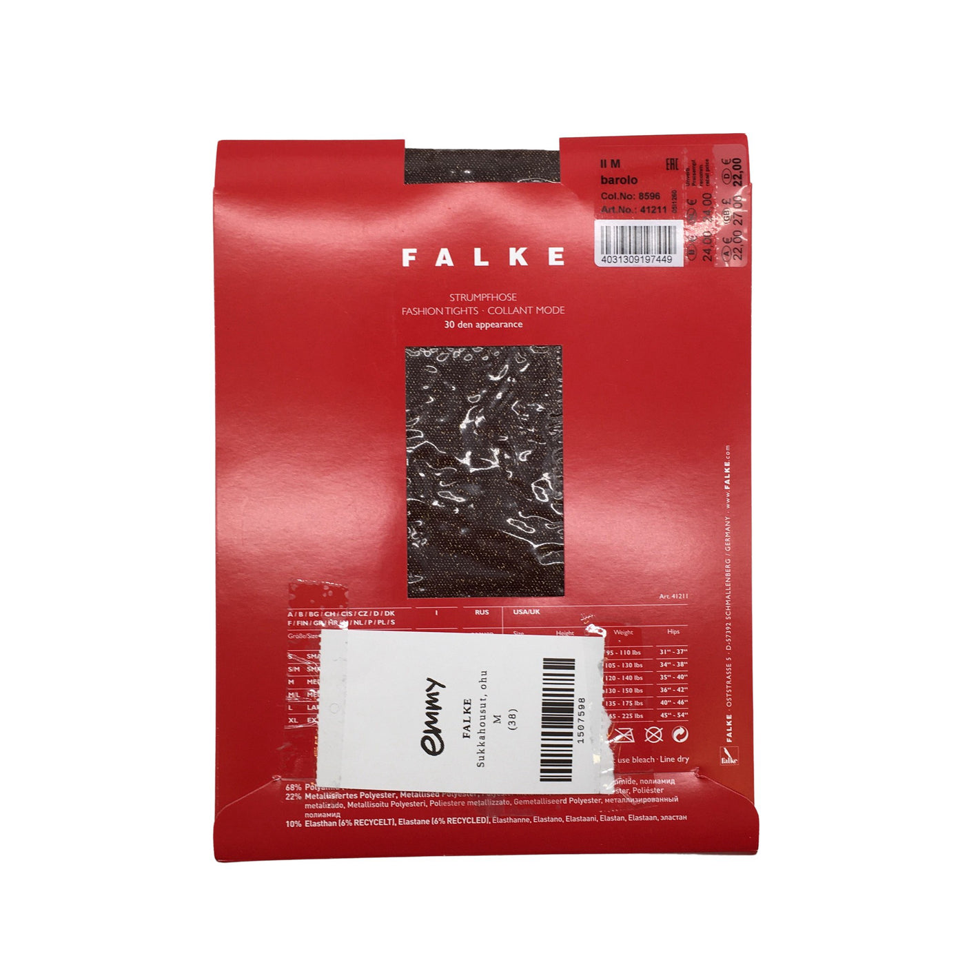 Unisex Falke - Sukkahousut, ohuet, koko 38 - (2)