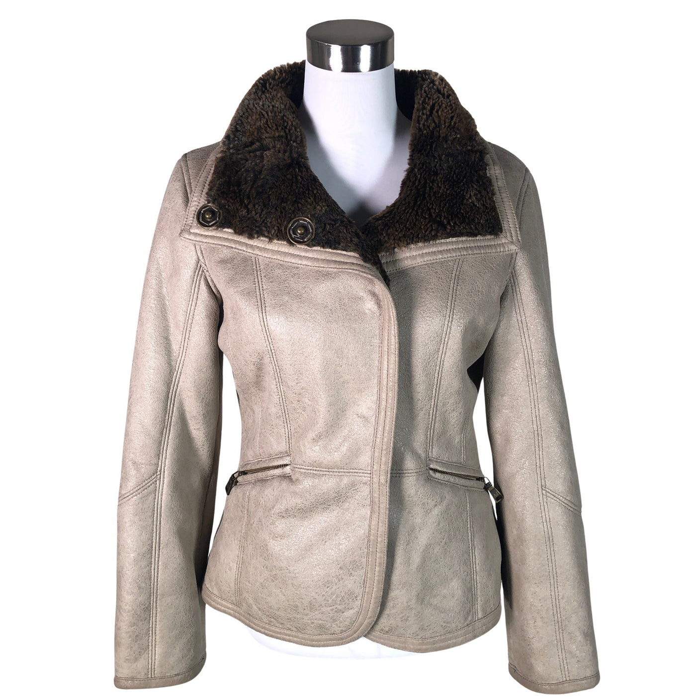 Unisex Armani Jeans - Nahkatakki, koko 38 - (1)