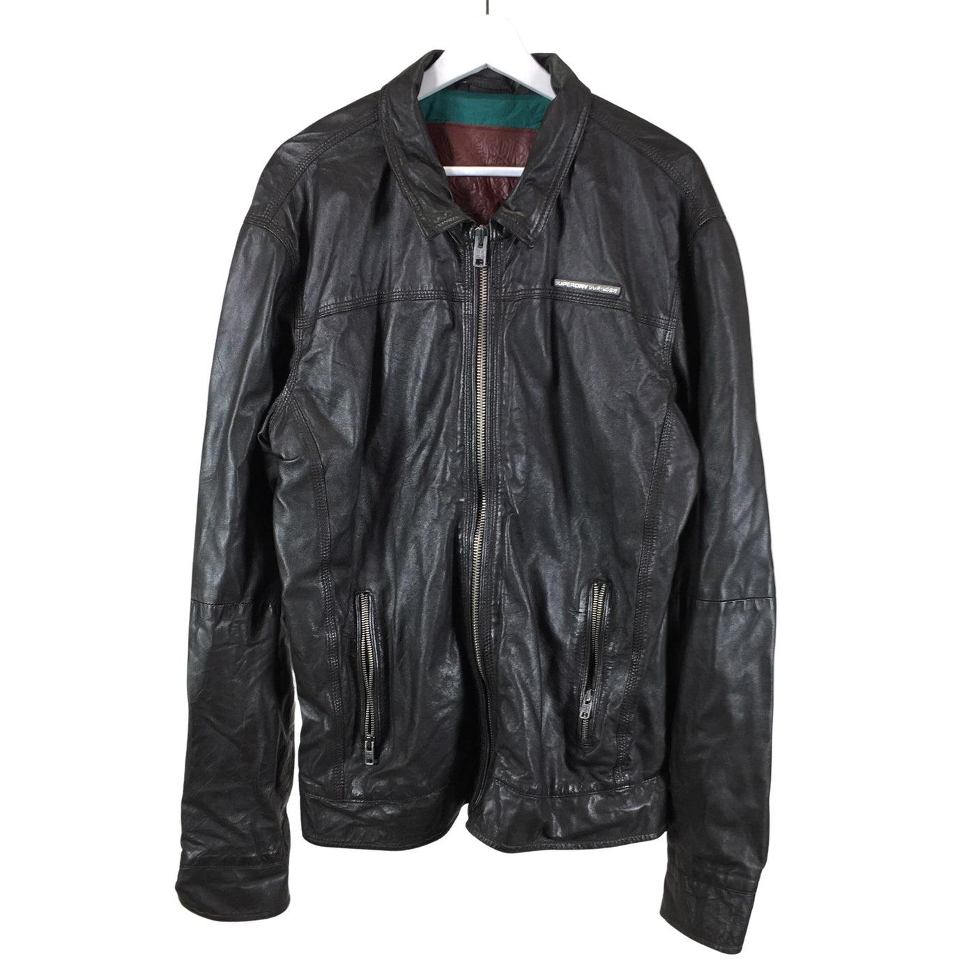 Unisex Superdry - Nahkatakki, koko XXL - (1)