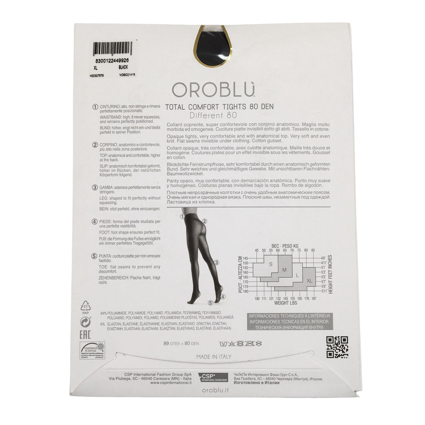 Unisex Oroblu - Sukkahousut, ohuet, koko 42 - (2)