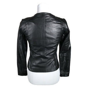 Naisten Esprit - Nahkatakki, koko 34 - Musta (2)